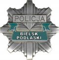 odznaka policyjna z napisem POLICJA BIELSK PODLASKI