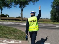 Działania policjantów ruchu drogowego na drodze krajowej numer 19