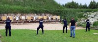 Policjanci w trakcie wyszkolenia strzeleckiego