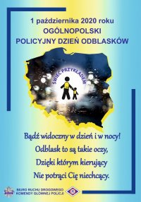 Plakat akcji Ogólnopolski Dzien odblasków