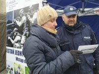 Stoisko profilaktyczne podczas ślubowania WOT
