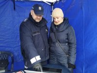 Stoisko profilaktyczne podczas ślubowania WOT