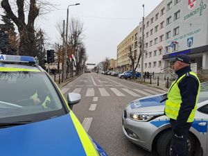 Policjanci podczas uroczystości obchodów Święta Niepodległości.