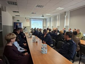 Odprawa roczna policjantów Komendy Powiatowej Policji w Bielsku Podlaskim.