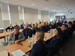Odprawa roczna policjantów Komendy Powiatowej Policji w Bielsku Podlaskim.