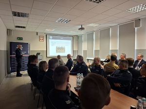 Odprawa roczna policjantów Komendy Powiatowej Policji w Bielsku Podlaskim.