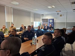 Odprawa roczna policjantów Komendy Powiatowej Policji w Bielsku Podlaskim.