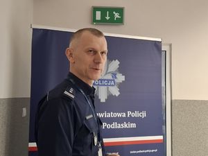 Odprawa roczna policjantów Komendy Powiatowej Policji w Bielsku Podlaskim.