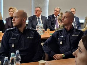 Odprawa roczna policjantów Komendy Powiatowej Policji w Bielsku Podlaskim.