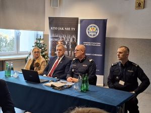 Odprawa roczna policjantów Komendy Powiatowej Policji w Bielsku Podlaskim.