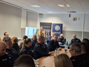 Odprawa roczna policjantów Komendy Powiatowej Policji w Bielsku Podlaskim.