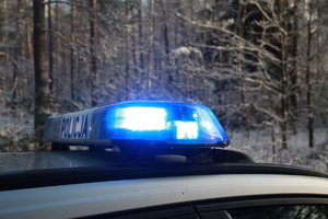 Światło na radiowozie.